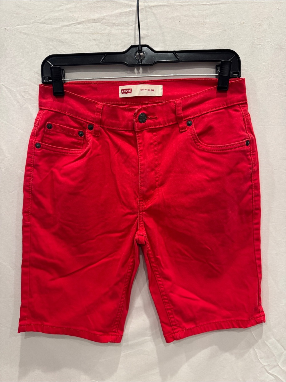 Levi's 511 Slim Bright Red Men's Jean Shorts 28” Waist